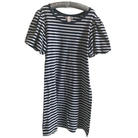 Rachel Parcell Stripe Bubble Sleeve T-Shirt Dress - Picture 2 of 4